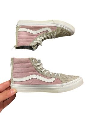 Vans SK8-HI Slim Zip Floral Chambray Sneakers